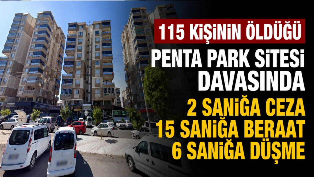 115 kişinin &ouml;ld&uuml;ğ&uuml; Penta Park Sitesi davasında 2 sanığa ceza, 15 sanığa beraat, 6 sanığa d&uuml;şme