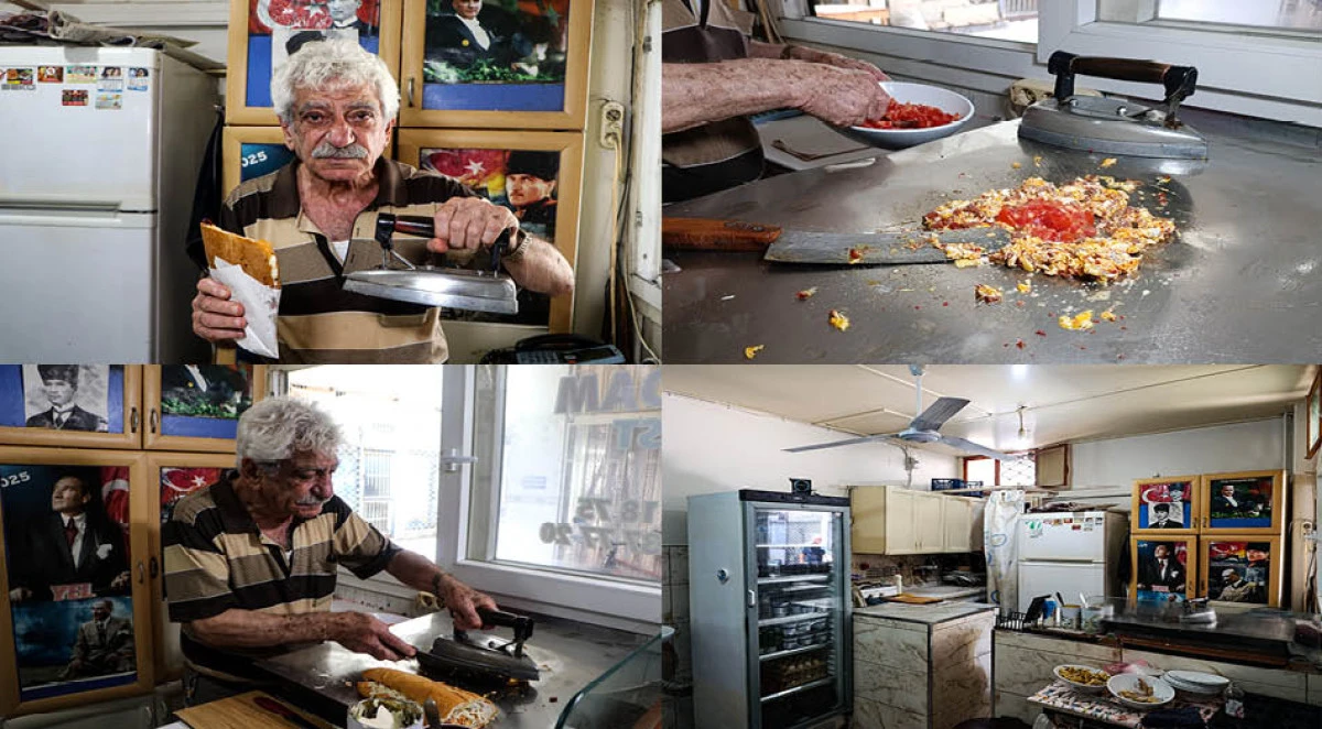 15 metrekarelik d&uuml;kkanında, 50 yıldır aynı &uuml;t&uuml;yle '&uuml;t&uuml; tostu' yapıyor