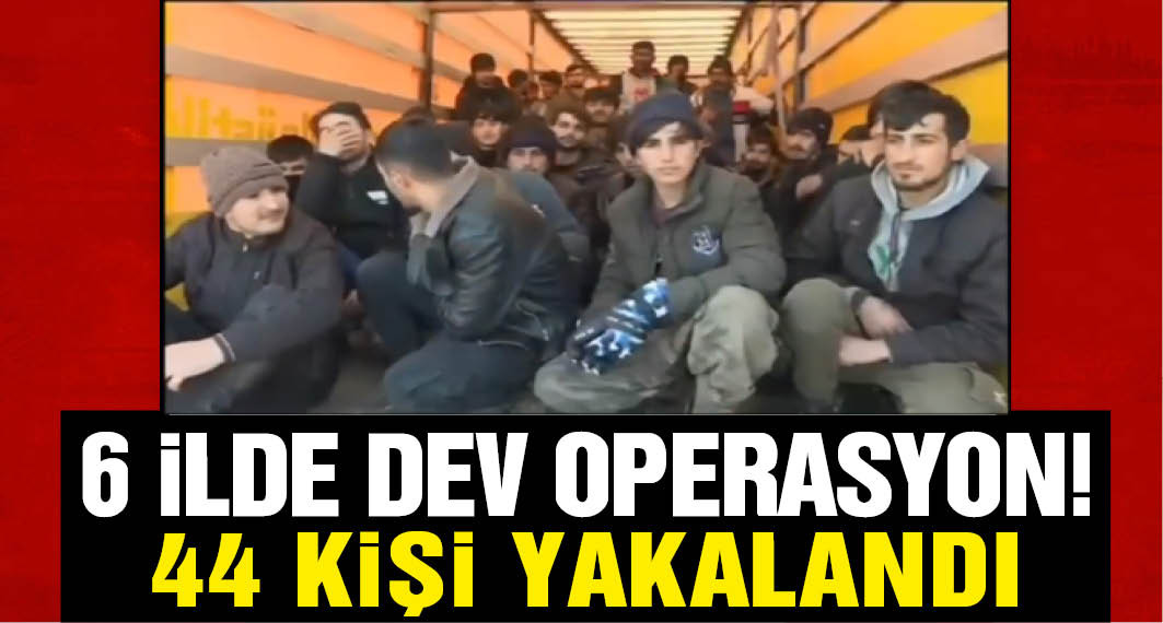 6 ilde operasyon; 44 göçmen kaçakçısı yakalandı