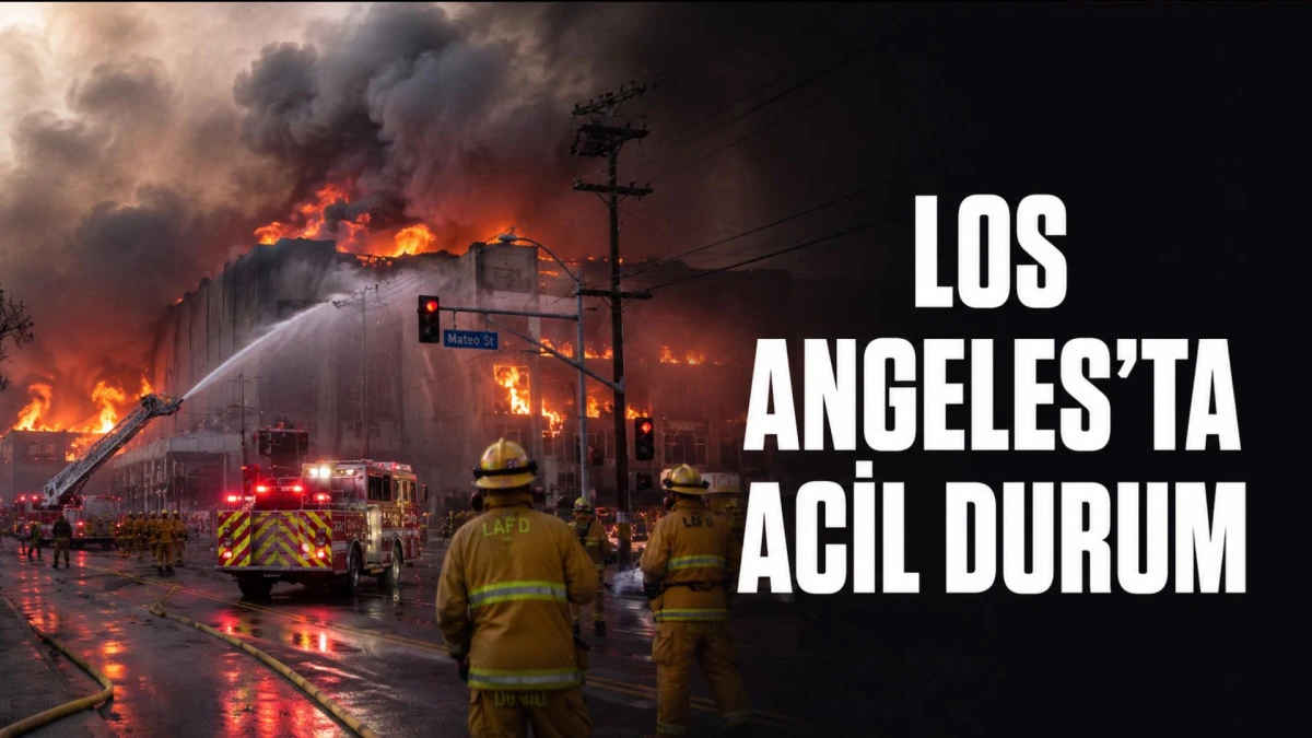  ABD'nin Los Angeles kentinde &ccedil;ıkan depo yangını nedeniyle acil durum ilan edildi