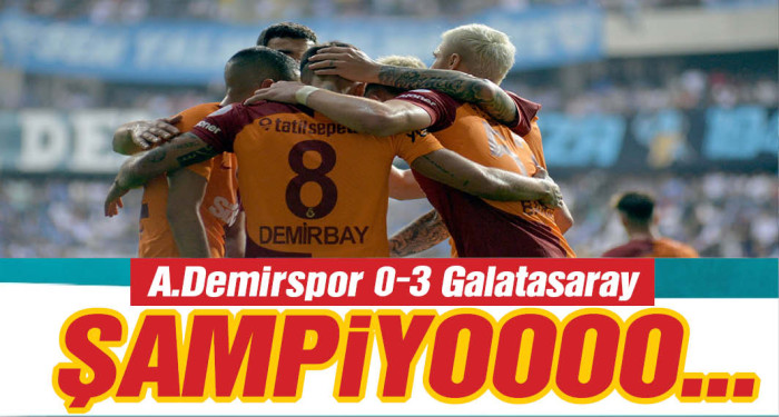 Galatasaray deplasmanda Adana Demirspor'u devirdi... Şampiyonluğa çok yaklaştı