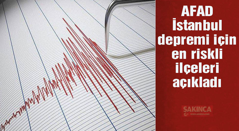 AFAD İstanbul depremi için en riskli ilçeleri açıkladı