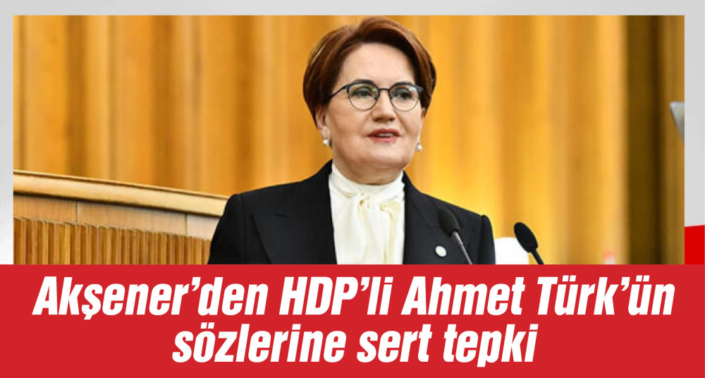 Akşener'den HDP'li Ahmet Türk'ün "Dönem, Öcalan'ı özgürleştirme dönemidir" sözlerine sert tepki