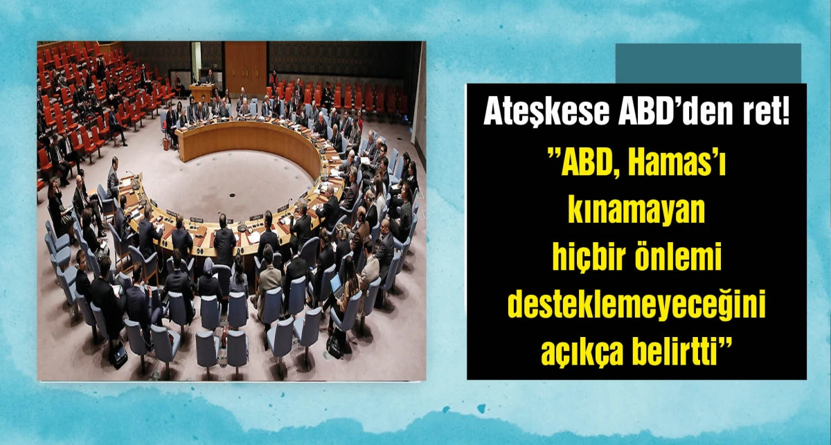 Ateşkes tasarısı ABD'nin tek oyuyla reddedildi