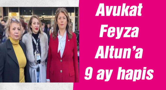 Avukat Feyza Altun 9 ay hapis cezasıyla cezalandırıldı
