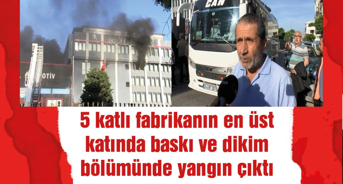 Bağcılar'da sporcu forması üreten fabrikada çıkan yangın söndürüldü