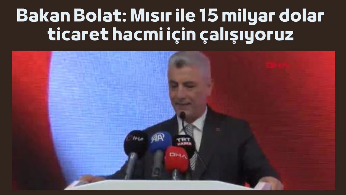 Bakan Bolat: Mısır ile 15 milyar dolar ticaret hacmi i&ccedil;in &ccedil;alışıyoruz