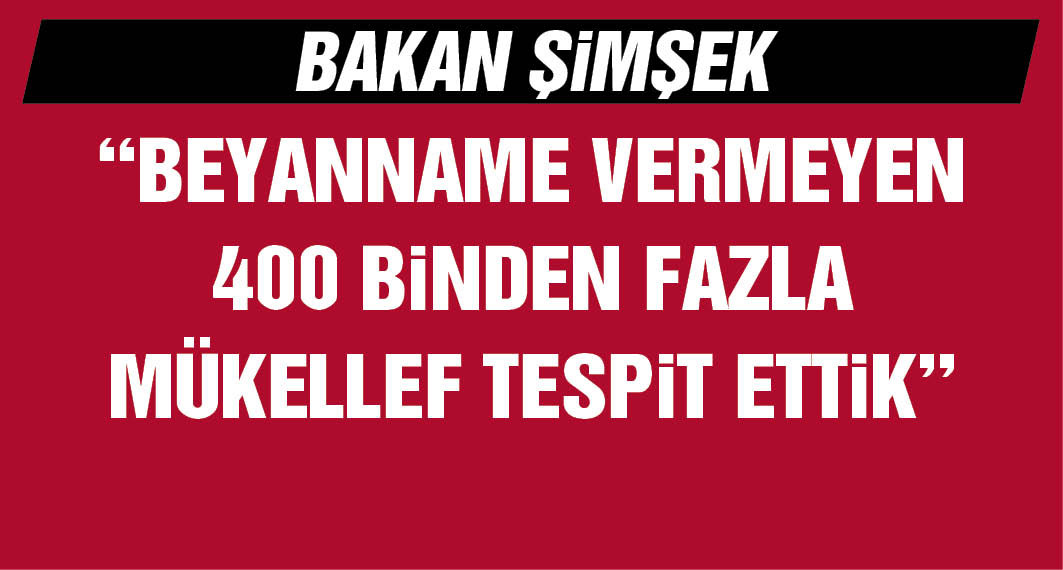 Bakan Şimşek: 
