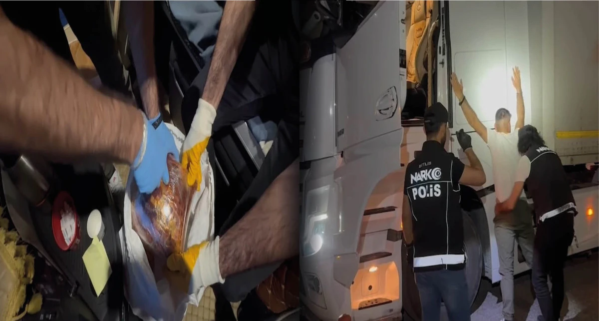 Bitlis'te salça paketleri arasında uyuşturucu çıktı