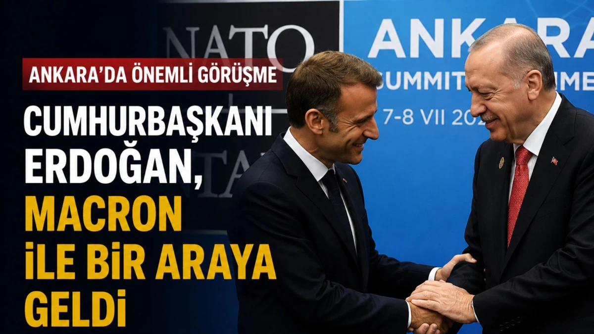 Cumhurbaşkanı Erdoğan, Fransa Cumhurbaşkanı Macron ile bir araya geldi