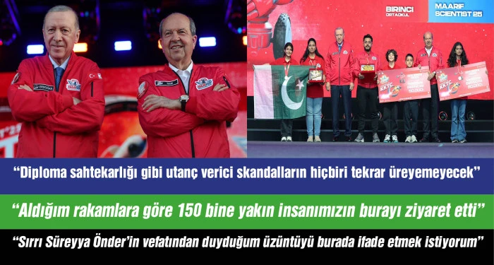 Cumhurbaşkanı Erdoğan: Türk milleti ve Kıbrıs Türk'ü olarak bu topraklarda ev sahibiyiz