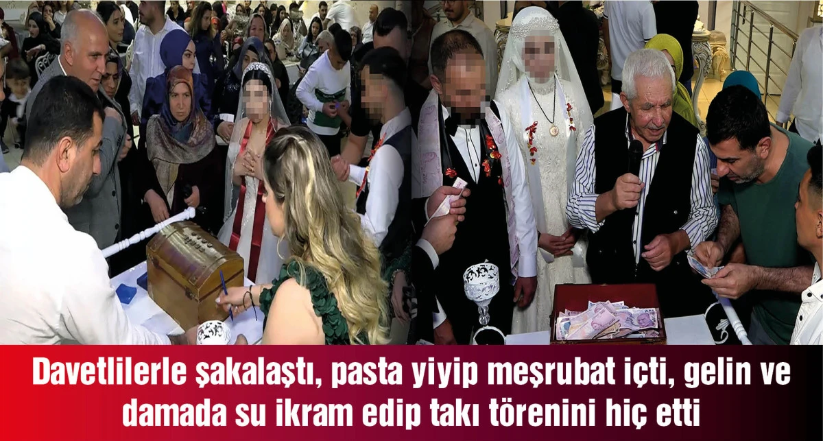 Davetli gibi gittiği 2 düğünde gelin ve damada su ikram etti; takı töreninde paraları çaldı