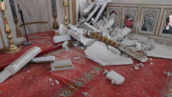 Düzce’de meydana gelen depremde Cedidiye Camii hasar gördü