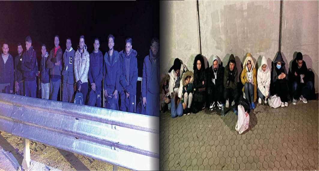  Edirne'de 21 kaçak göçmen ile 2 organizatör yakalandı