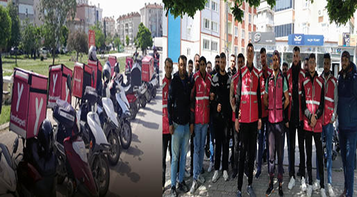 Edirne'de motokuryeler, Ata Emre'nin öldürülmesini kontak kapatarak protesto etti