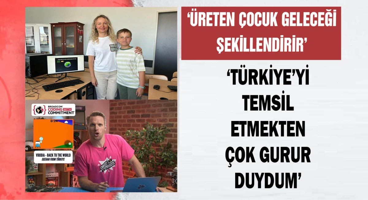Egehan'a, geliştirdiği eğitim oyunuyla uluslararası kodlama &ouml;d&uuml;l&uuml;