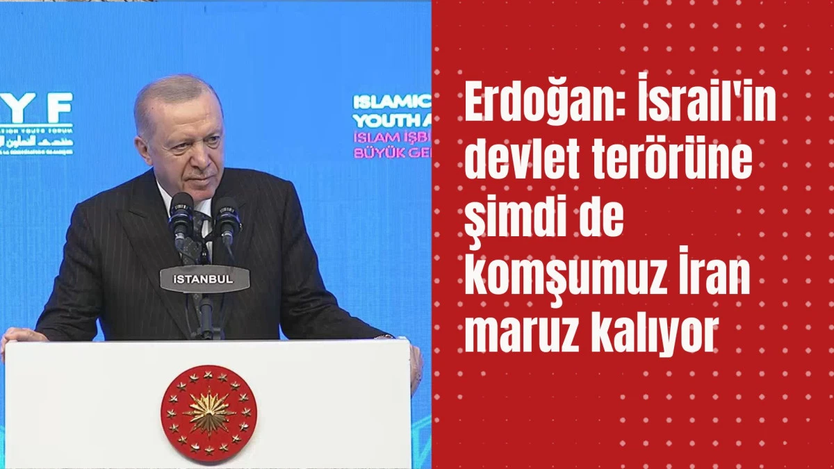 Erdoğan: İsrail'in devlet terörüne şimdi de komşumuz İran maruz kalıyor