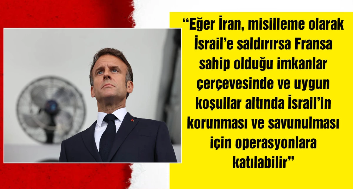 Fransa Cumhurbaşkanı Macron: İsrail’in savunmasına destek verebiliriz