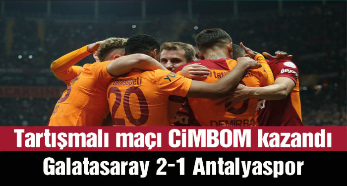 Galatasaray sahasında Antalyaspor'u 2-1 yendi