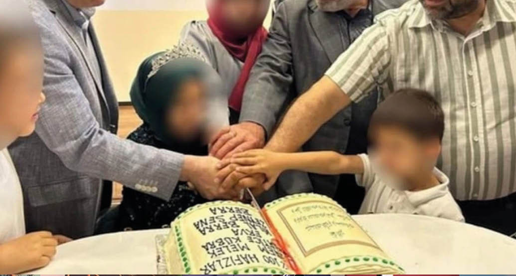 Hafızlık töreninde tepki çeken kutlama: Kur'an-ı Kerim pasta kestiler