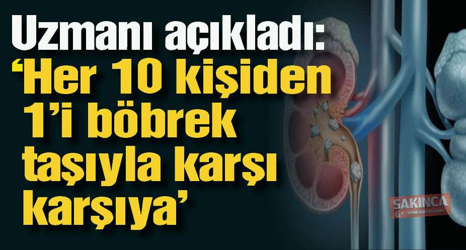 'Her 10 kişiden 1’i böbrek taşıyla karşı karşıya'