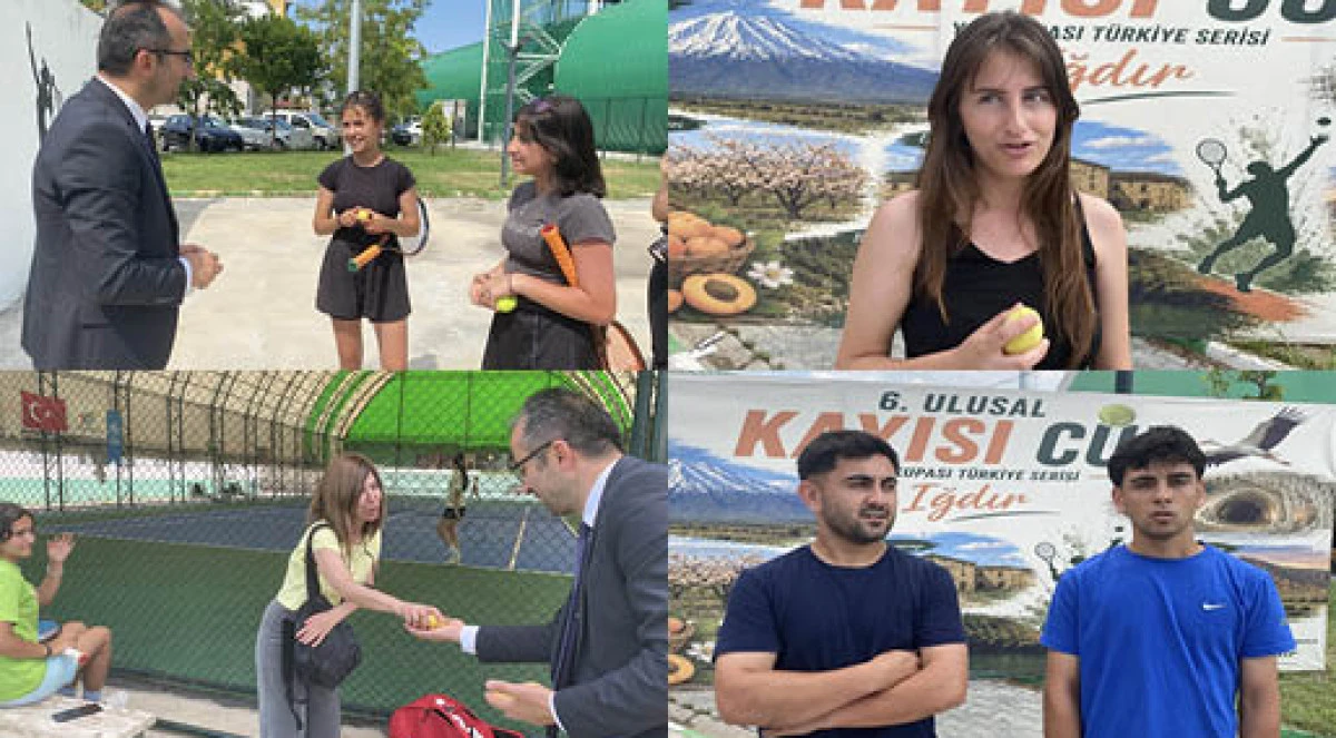 Iğdır kayısısı, tenis turnuvasında sporculara ikram edildi