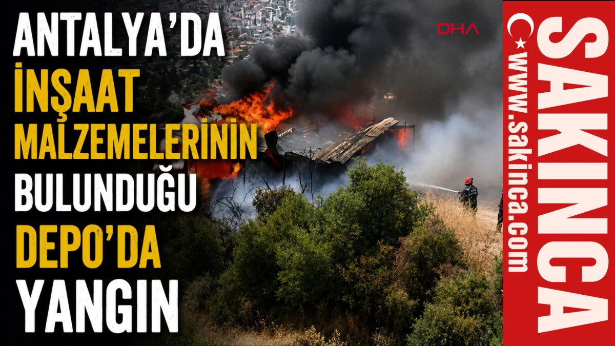 İnşaat malzemelerinin bulunduğu depoda yangın