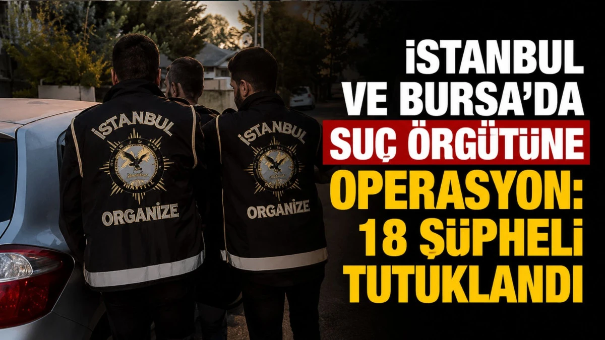 İstanbul ve Bursa'da su&ccedil; &ouml;rg&uuml;t&uuml;ne operasyon: 18 ş&uuml;pheli tutuklandı