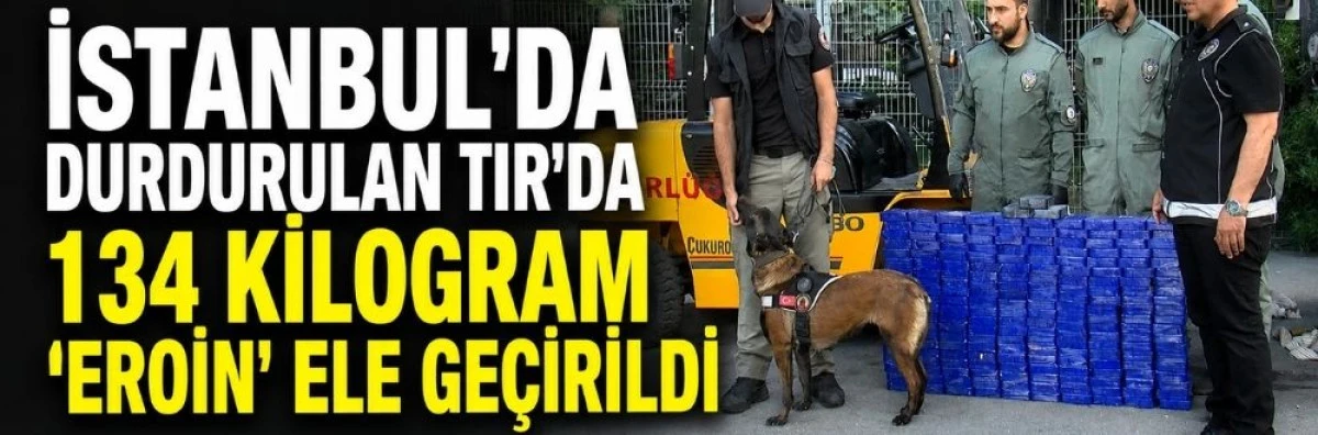 İstanbul'da durdurulan TIR'da 134 kilogram 'Eroin' ele ge&ccedil;irildi 