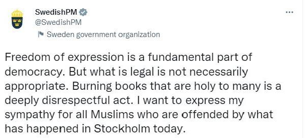 İsveç Başbakanı Kristersson: Müslümanlara sempatimi iletiyorum