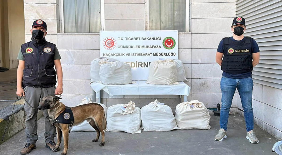 Kapıkule’de otobüsteki 87 kilo uyuşturucuyu Jeff buldu; 3 tutuklama
