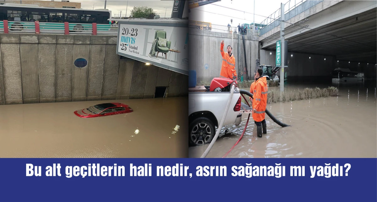 Kayseri'de sağanak; alt geçitler su doldu