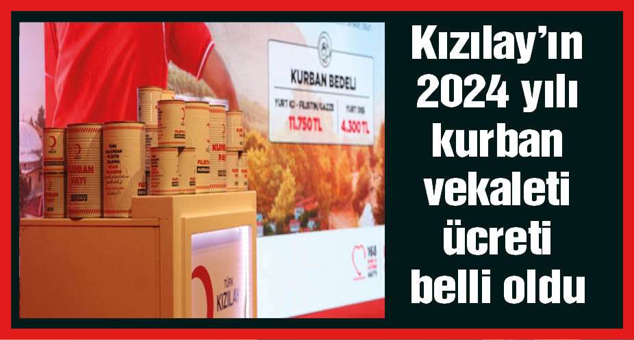 Kızılay'ın 2024 yılı kurban vekaleti ücreti belli oldu