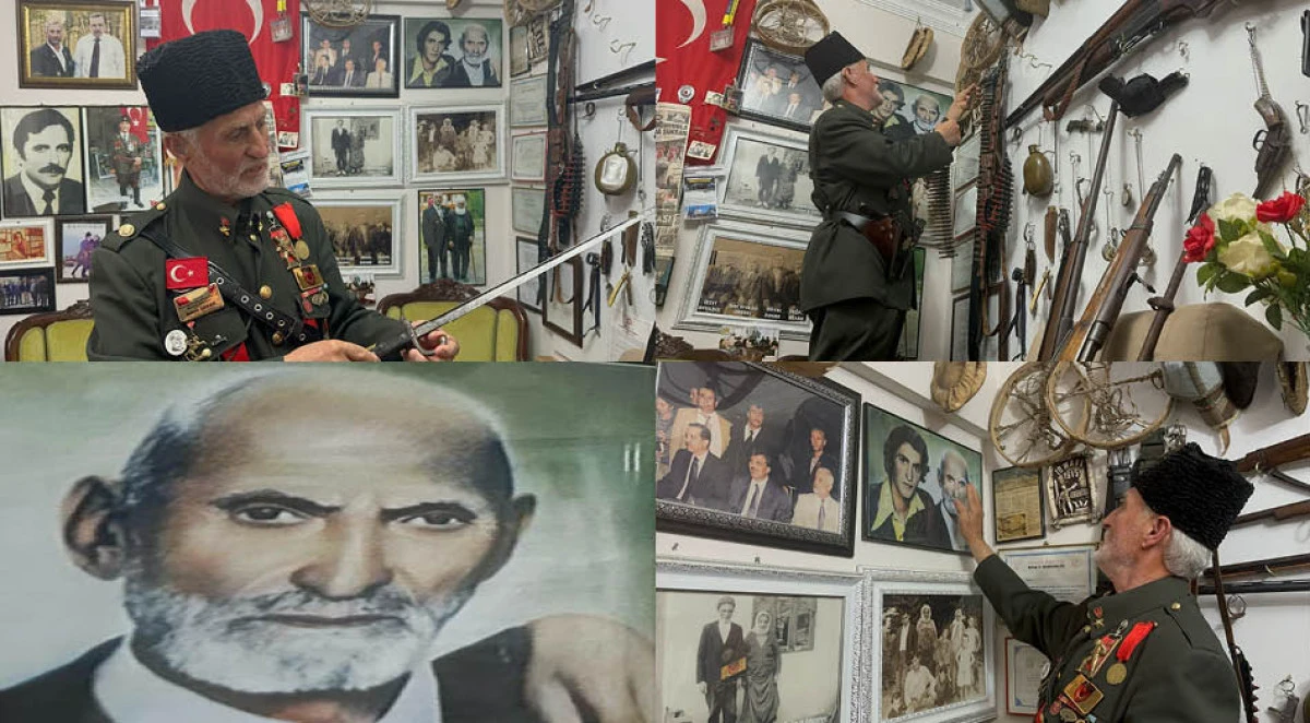 Kurtuluş Savaşı’nda mücadele eden dedesinin malzemeleriyle evin odasını müzeye çevirdi