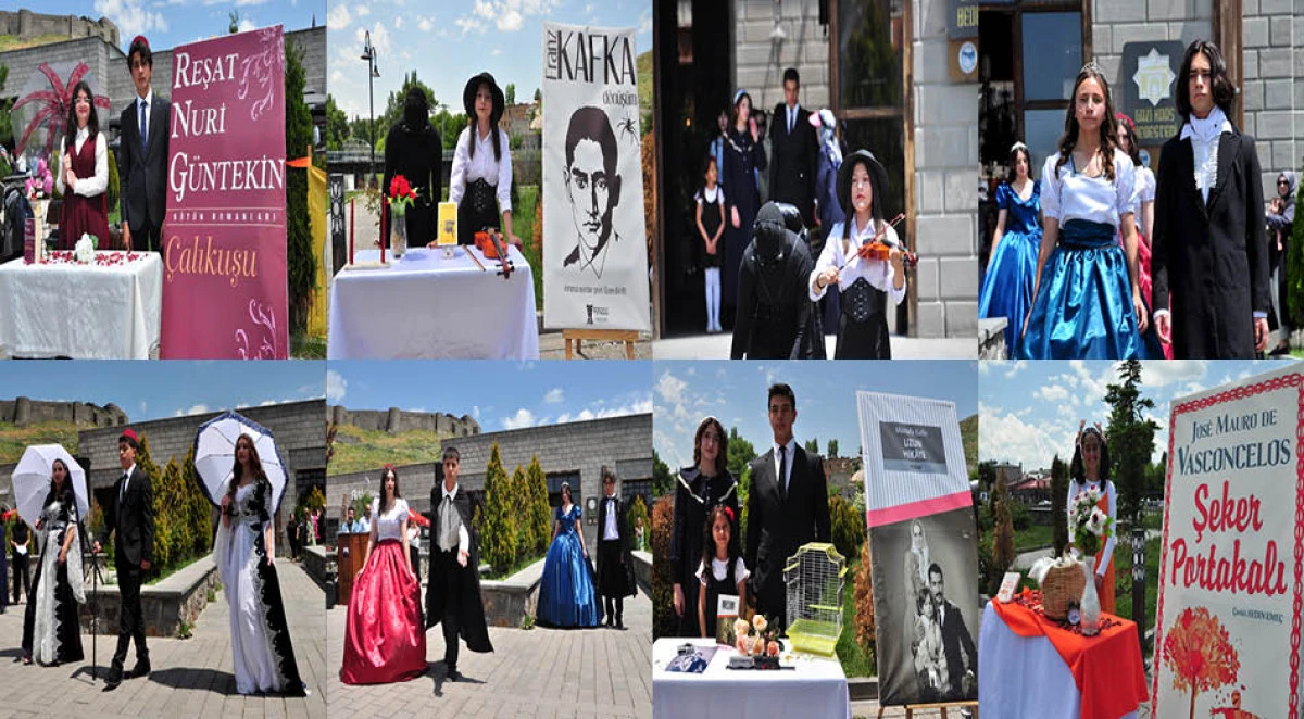 Liseliler, yıl boyu okudukları romanların karakterlerini canlandırdı
