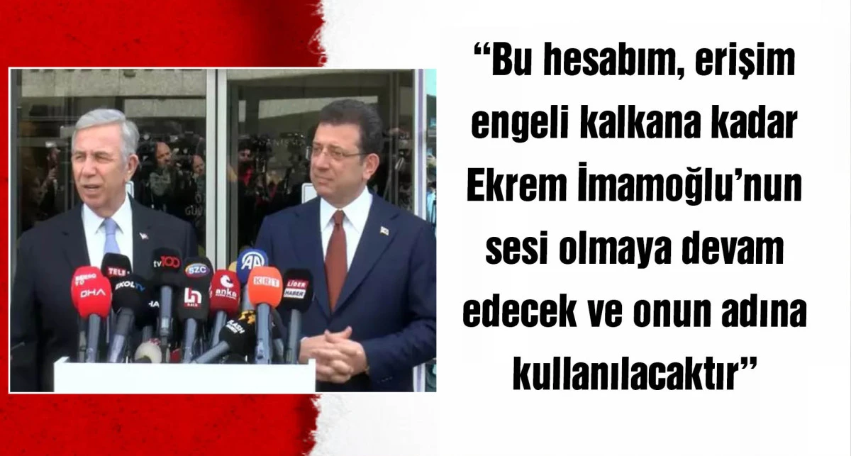 Mansur Yavaş: Hesabım İmamoğlu adına kullanılacak