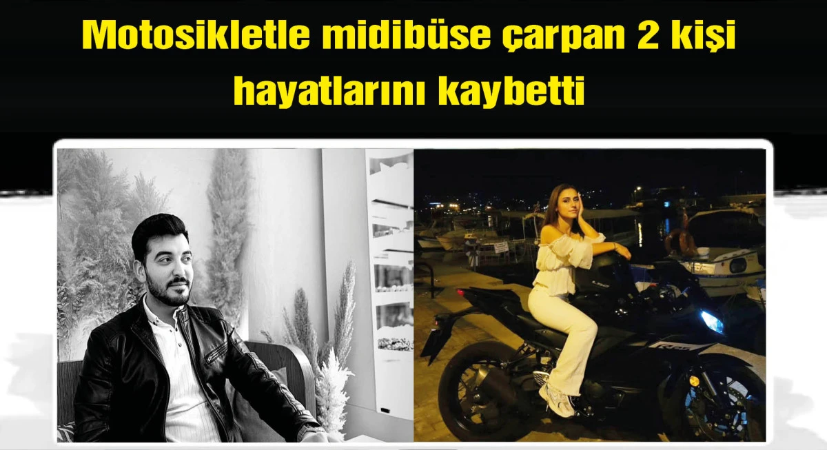 Motosiklet park halindeki midibüse çarptı: 2 ölü