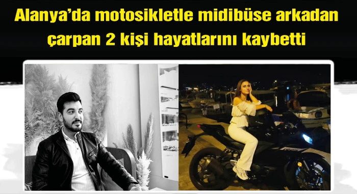 Motosiklet park halindeki midibüse çarptı: 2 ölü