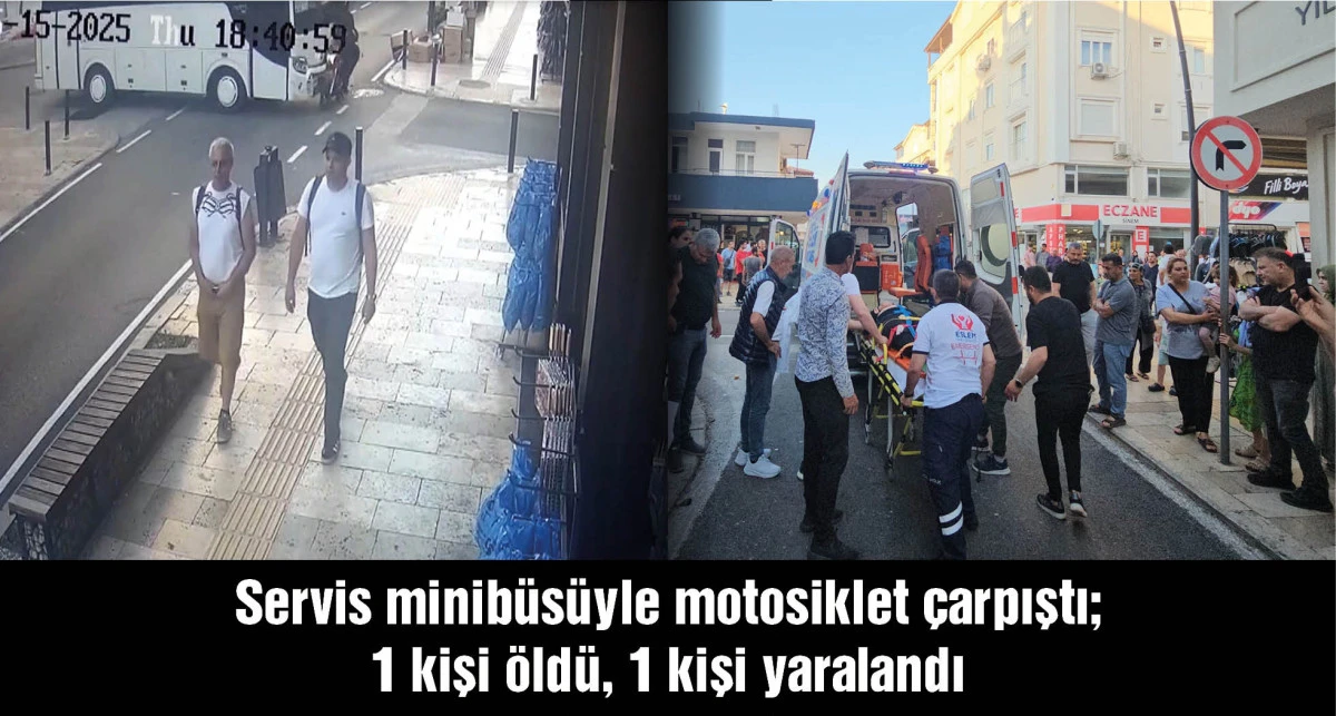 Motosikletle minibüs çarpıştı: 1 ölü, 1 yaralı