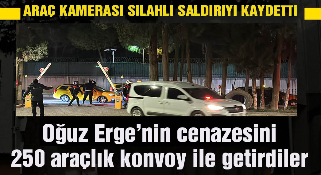Oğuz Erge’nin cenazesini 250 araçlık konvoy ile adli tıpa getiren taksicilerden alkışlı protesto