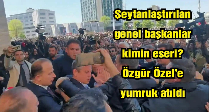 Özgür Özel'e cenaze töreni çıkışında yumruklu saldırı