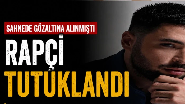 Sahnede g&ouml;zaltına alınan rap&ccedil;i tutuklandı