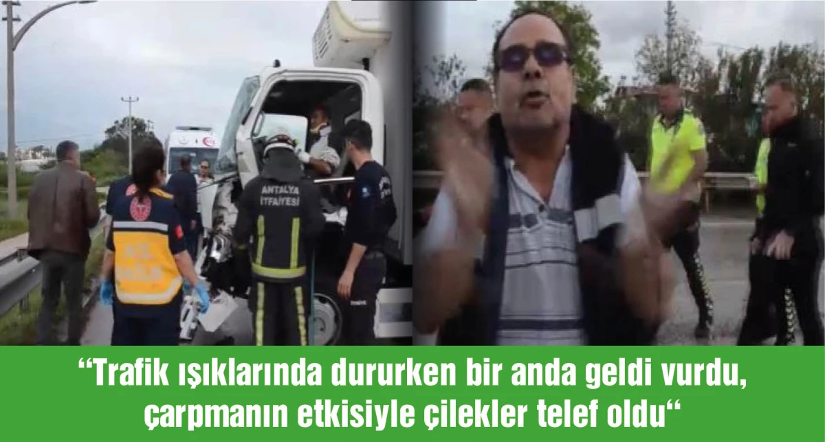 Serik'te 3 aracın karıştığı zincirleme kaza; 1 yaralı