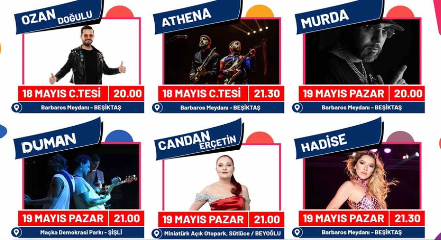 Şişli, Beşiktaş ve Beyoğlu'nda ortak 19 Mayıs festivali