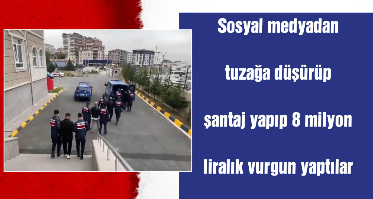 Sosyal medyada tuzağa düşürdükleri kişilere şantaj yapıp 8 milyon TL kazanç sağlayan 5 şüpheliden 1'i tutuklandı