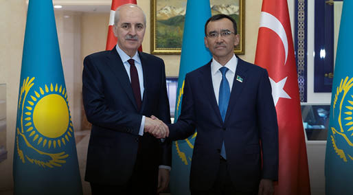 TBMM Başkanı Kurtulmuş, Kazakistan Senatosu Başkanı Aşimbayev ile görüştü