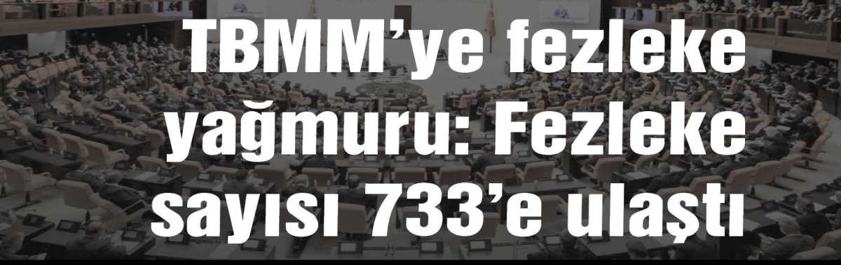 TBMM'ye fezleke yağmuru: Fezleke sayısı 733'e ulaştı
