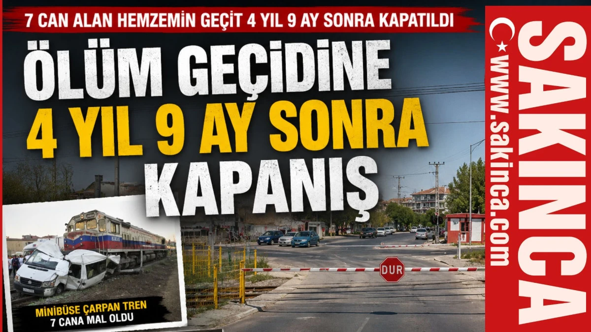 Tekirdağ- Trenin minib&uuml;se &ccedil;arptığı ve 7 kişinin &ouml;ld&uuml;ğ&uuml; hemzemin ge&ccedil;it, 4 yıl 9 ay sonra kapatıldı