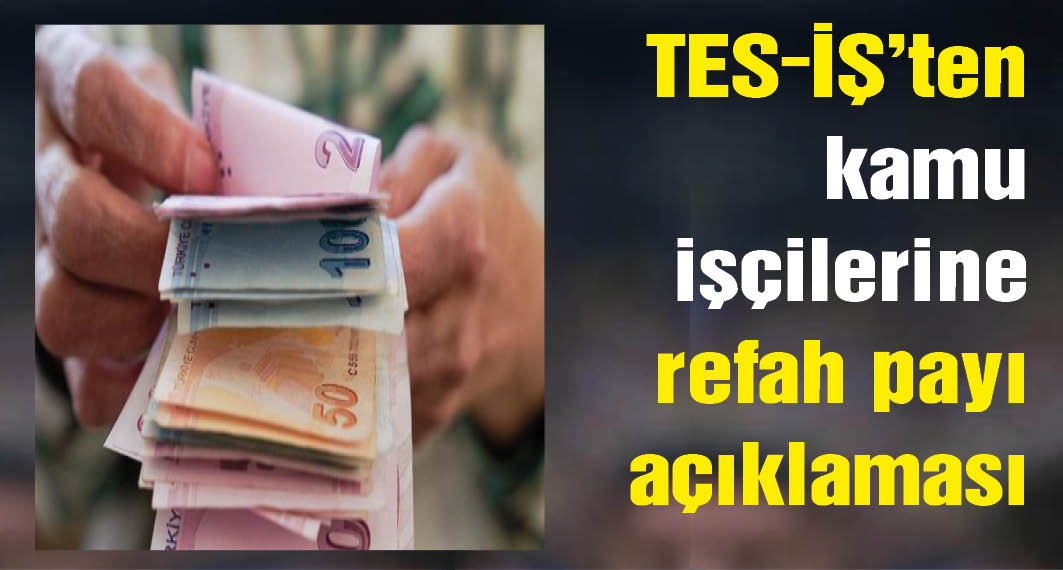 TES-İŞ'ten kamu işçilerine refah payı açıklaması