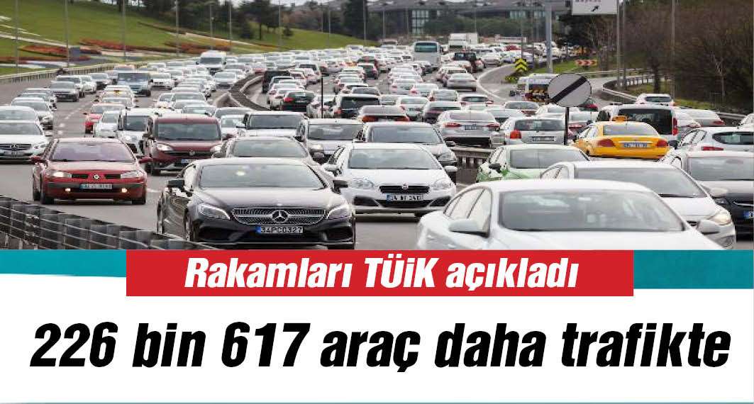 TÜİK: Martta 226 bin 617 taşıtın trafiğe kaydı yapıldı